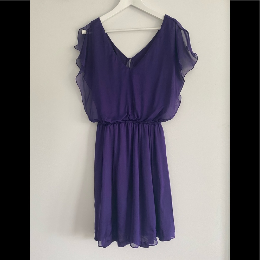 Alice + Olivia silk lined vibrant purple dress